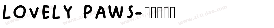 Lovely Paws字体转换